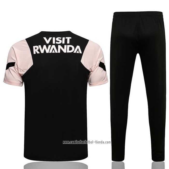 Chandal del Paris Saint-Germain 2021 2022 Manga Corta Negro y Rosa